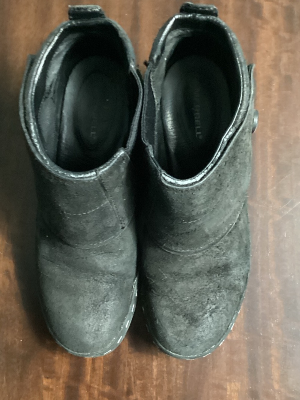 Merrell Black Suede Ankle Booties Size 9
